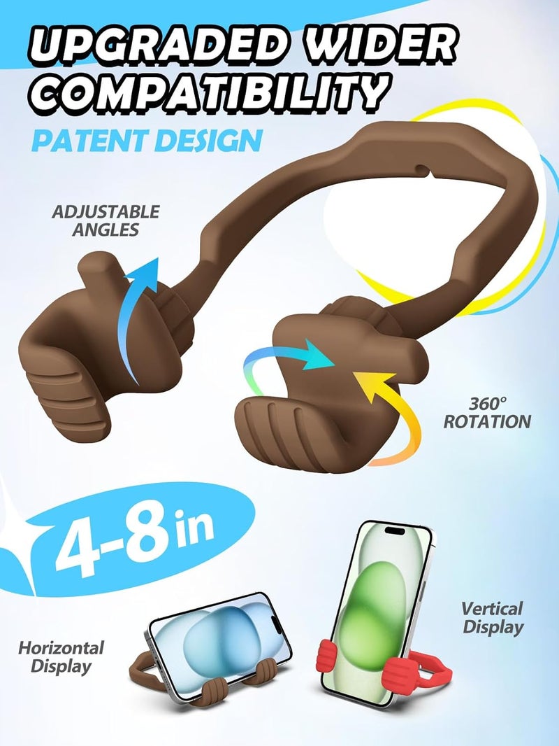 CALDEVER Stocking Stuffers for Teens Girls Adults Cell Phone Stand: UPGRADE Adjustable Thumbs Up Lazy Phone Holder for Desk Cool Gadgets Fun Birthday Gifts Ideas for Kids Teenager Women Gifts for Christmas - Image 2